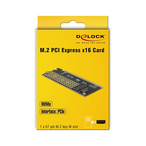 Adapter DELOCK PCIe x16 na 1x M.2 NVMe SSD, 90300-4