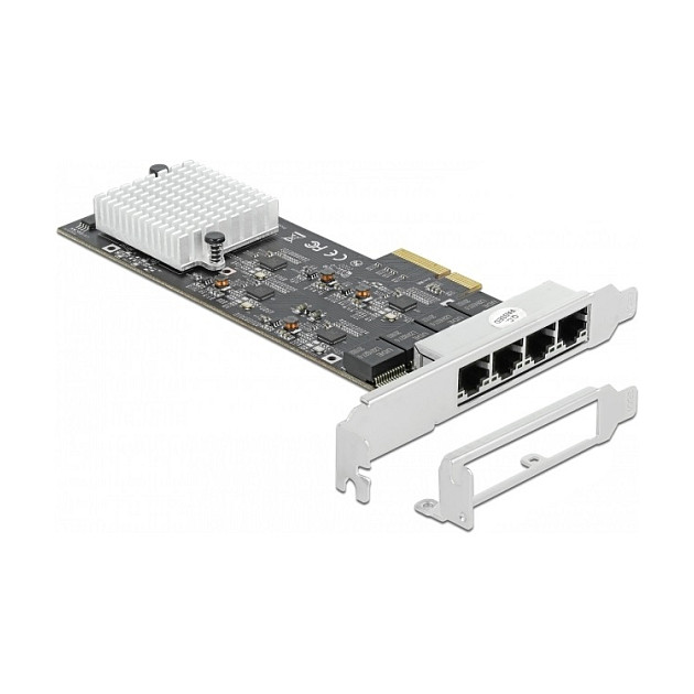 Mrežna kartica DELOCK PCI Express x4, 4 x 2.5 Gigabit LAN-0