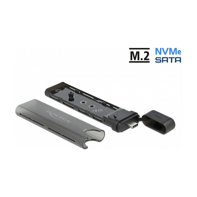 Vanjsko kućište DELOCK 42635 za M.2 NVMe i SATA SSD (USB-C, bez alata)-4