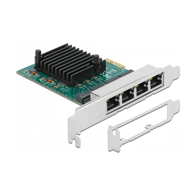 Mrežna kartica DELOCK PCIe x1 na 4x Gigabit LAN, 89025-0