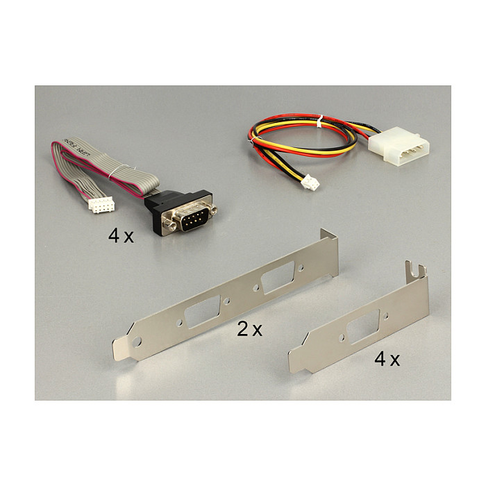 Delock 95244 MiniPCIe I/O Modul, 4 x Serijski RS-232 s Napajanjem-2