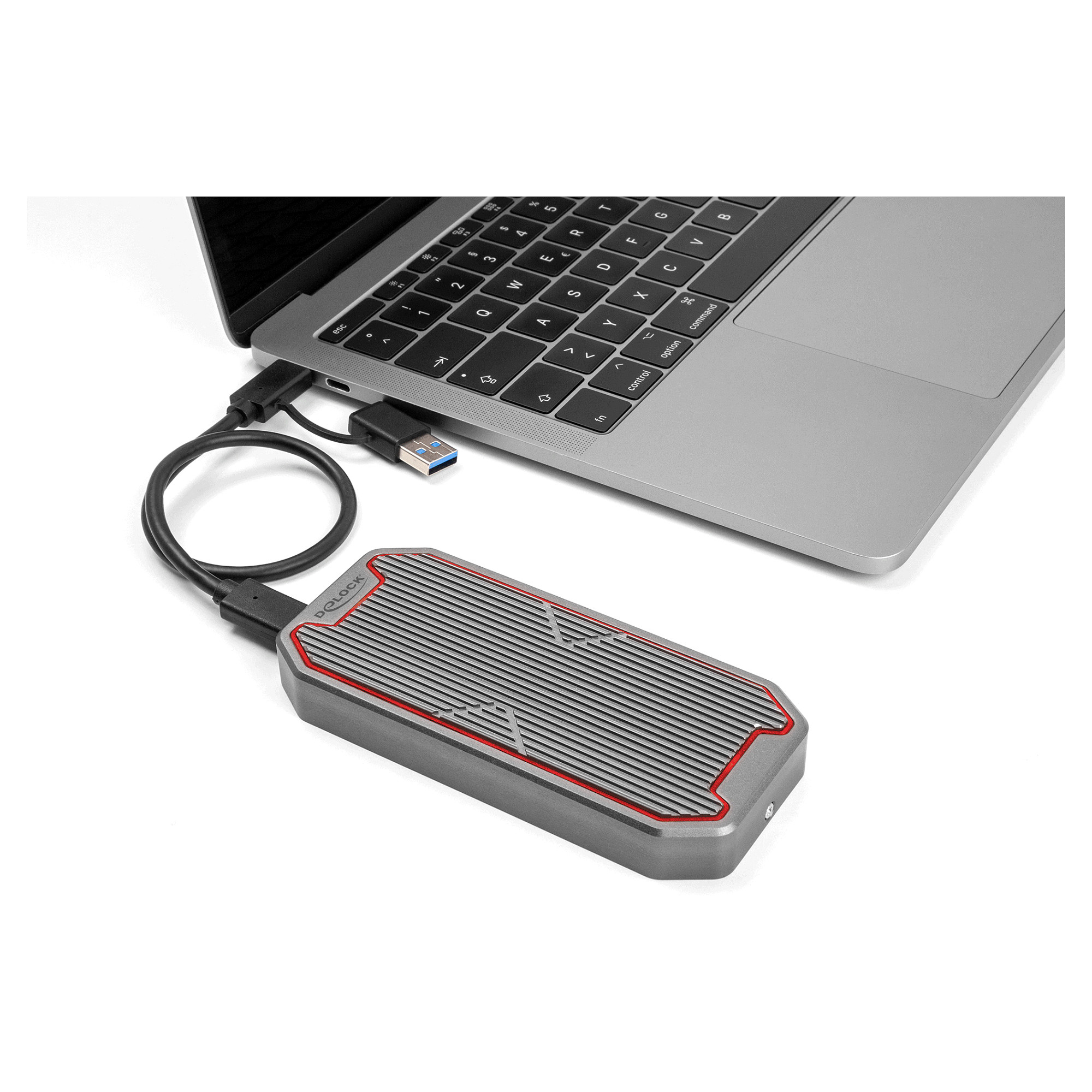 Eksterno kućište DELOCK 42015 za M.2 NVMe SSD (USB 3.2 Gen 2x2, RGB)-4