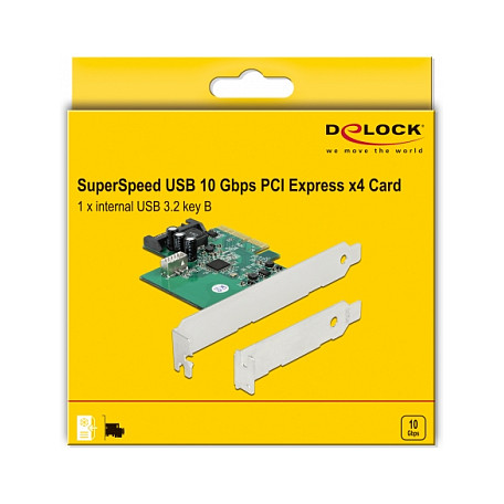 PCI Express kartica DELOCK za interni USB 3.2 Gen 2 priključak (Key B 20-pin)-2