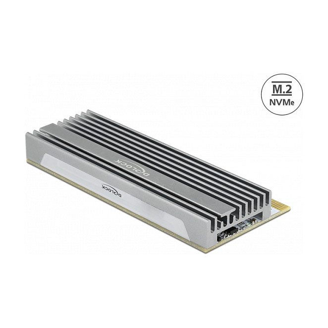 Adapter DELOCK PCIe x16 na M.2 NVMe SSD s LED osvjetljenjem, 90566-1
