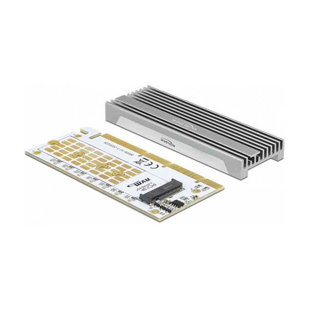 Adapter DELOCK PCIe x16 na M.2 NVMe SSD s LED osvjetljenjem, 90566-2