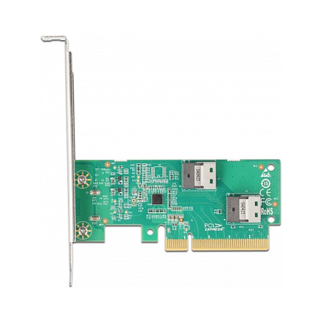 Adapter DELOCK PCIe 4.0 x8 na 2x SFF-8654 4i NVMe (Bifurcation, Low Profile)-0