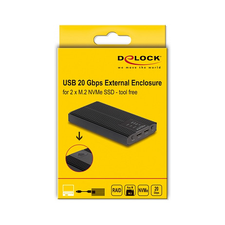 Vanjsko kućište DELOCK 42022 za 2x M.2 NVMe SSD (USB 3.2 Gen 2x2, RAID)-4