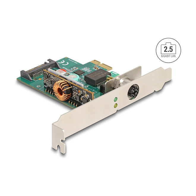 Mrežna kartica DELOCK PCI Express x1 2.5 Gigabit LAN (1x M12, PoE+)-2