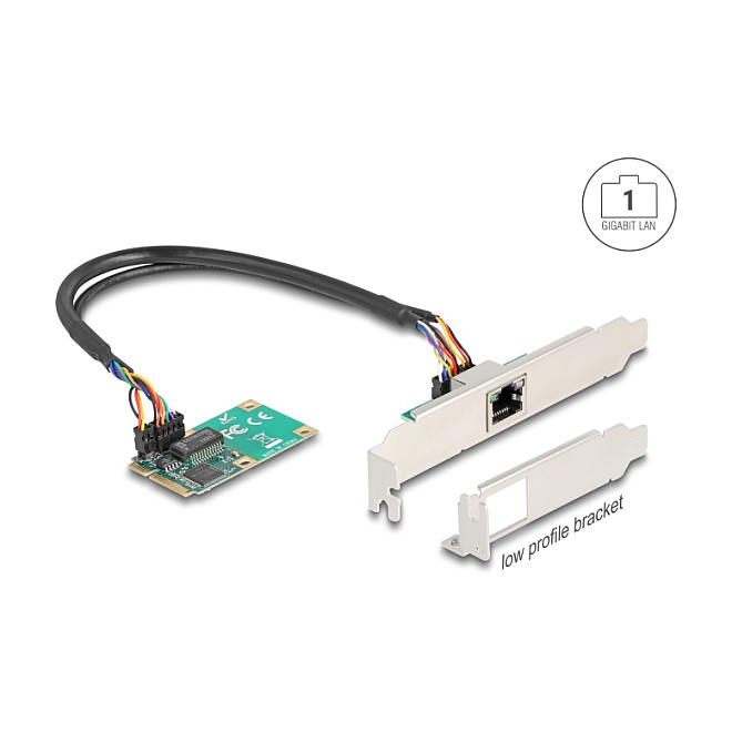 DELOCK Mini PCIe mrežna kartica 1x RJ45 Gigabit LAN (Full Size)-0