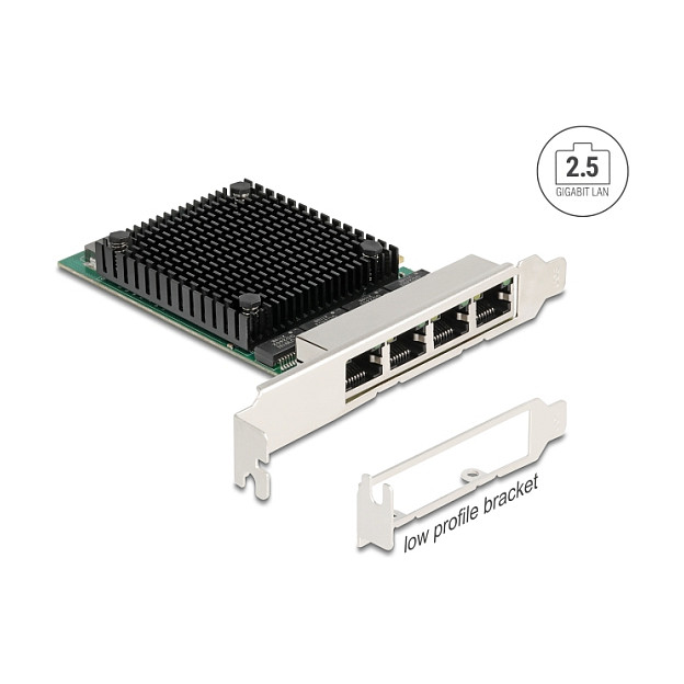 Mrežna kartica DELOCK PCI Express x4 4 x 2.5 Gigabit LAN (RTL8125B)-3