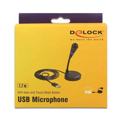 Stolni USB mikrofon DELOCK 65868 s Touch-Mute tipkom-2