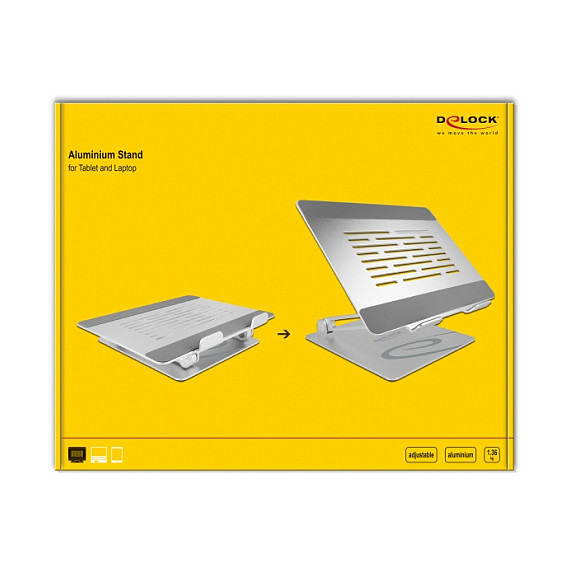 Stalak za tablet i prijenosno računalo DELOCK 18414 podesivi aluminijski-3