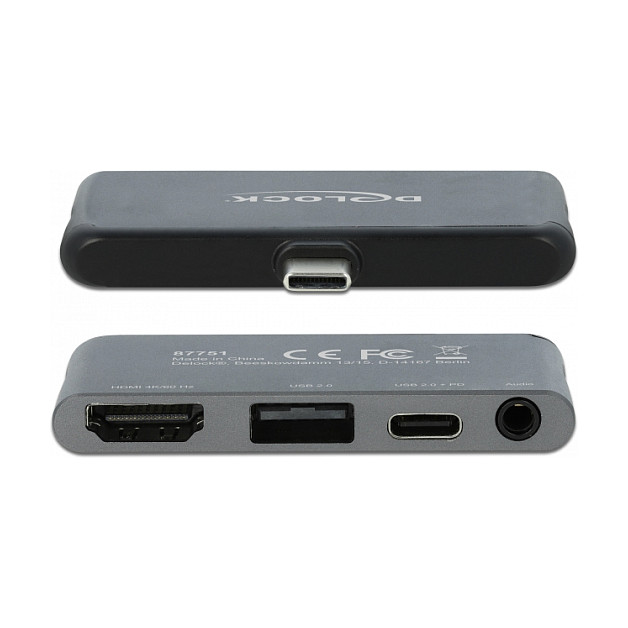 Priključna stanica DELOCK 87751 USB-C na HDMI 4K 60Hz, USB 3.1, PD-2