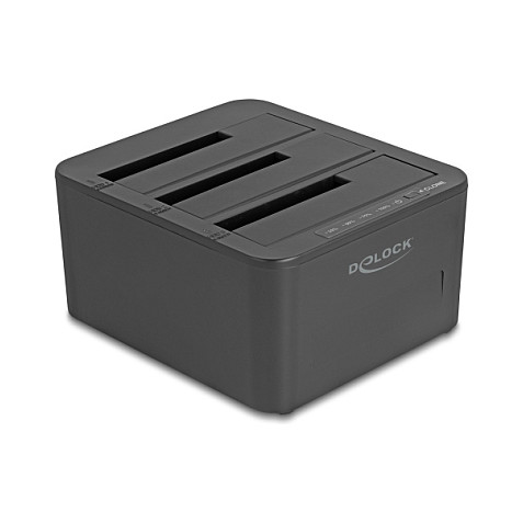 Docking stanica DELOCK za 3x SATA HDD/SSD s funkcijom kloniranja 12 (64332)