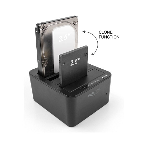 Docking stanica DELOCK za 3x SATA HDD/SSD s funkcijom kloniranja 12 (64332)-4