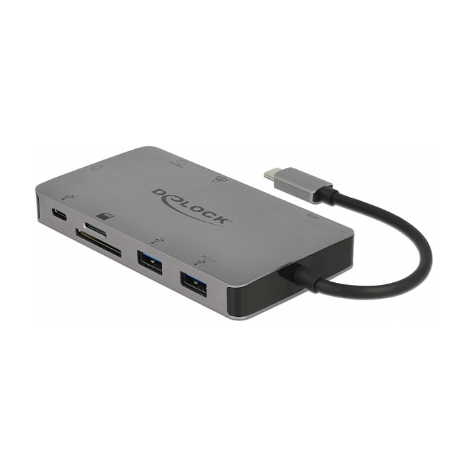 Priključna stanica DELOCK 87735 USB-C (4K HDMI, VGA, USB 3.1, LAN, SD, PD 3.0)