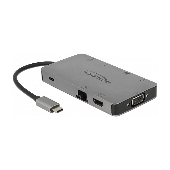 Priključna stanica DELOCK 87735 USB-C (4K HDMI, VGA, USB 3.1, LAN, SD, PD 3.0)-3
