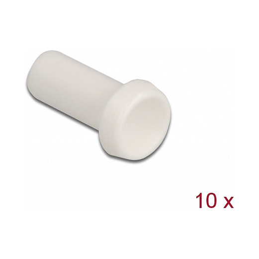 DELOCK zaštitne kapice za optičke konektore 2.50 mm, 10 komada, bijela boja-1