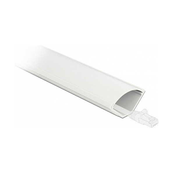 Kanalica za kabele DELOCK kutna samoljepljiva 56 x 32 mm, 1 m, bijela boja