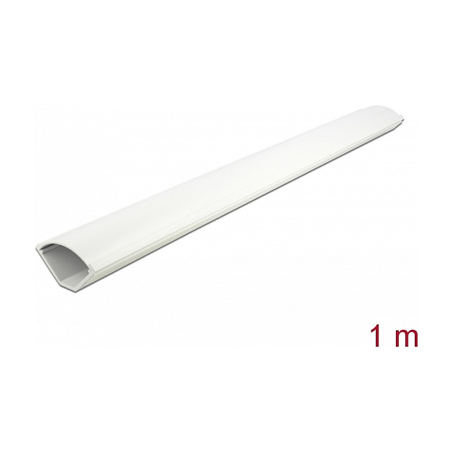 Kanalica za kabele DELOCK kutna samoljepljiva 56 x 32 mm, 1 m, bijela boja-1