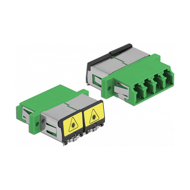 Optički adapter DELOCK LC Quad na LC Quad Singlemode zelena boja