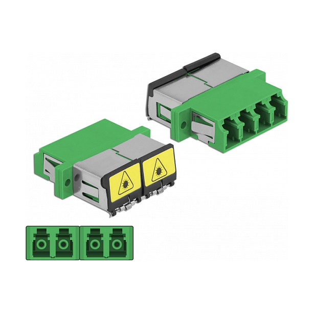 Optički adapter DELOCK LC Quad na LC Quad Singlemode zelena boja-2