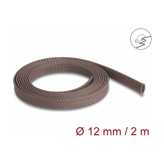 Pleteni bužir DELOCK otporan na glodavce, 2 m x 12 mm, smeđa boja