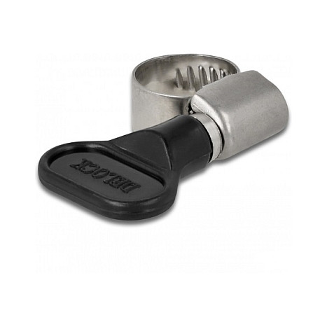 Obujmica za crijevo DELOCK 8-12 mm s leptir maticom (10 komada) crna boja-0