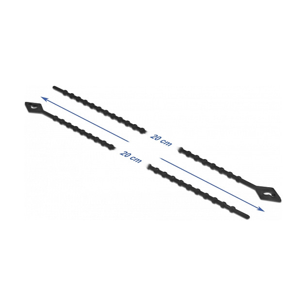 Vezice za kabele DELOCK višekratne 200 x 2.4 mm (100 komada) crna boja-1