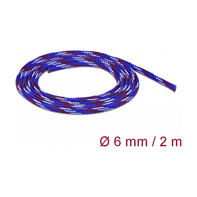 Rastezljivi pleteni bužir DELOCK 2 m x 6 mm (crno-žuta boja)-2