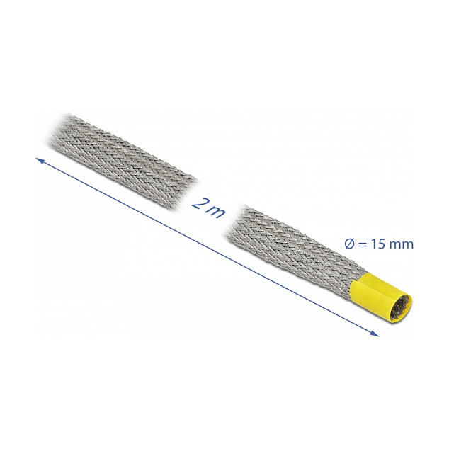Pleteni bužir DELOCK za EMC zaštitu rastezljiv (2 m x 15 mm)-1