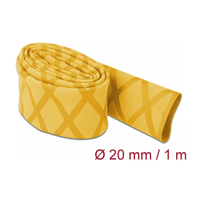 Termoskupljajući bužir DELOCK protuklizni X-uzorak 1 m x 20 mm žuta boja-0