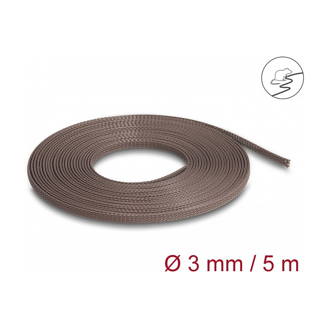 DELOCK pleteni bužir otporan na glodavce 5 m x 3 mm smeđa boja
