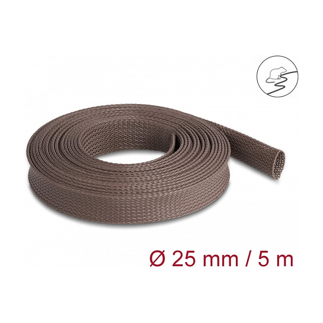 Pleteni bužir DELOCK otporan na glodavce, 5 m x 25 mm, smeđa boja-0