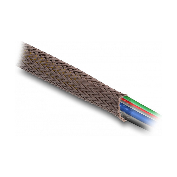 Pleteni bužir DELOCK otporan na glodavce, 5 m x 25 mm, smeđa boja-2