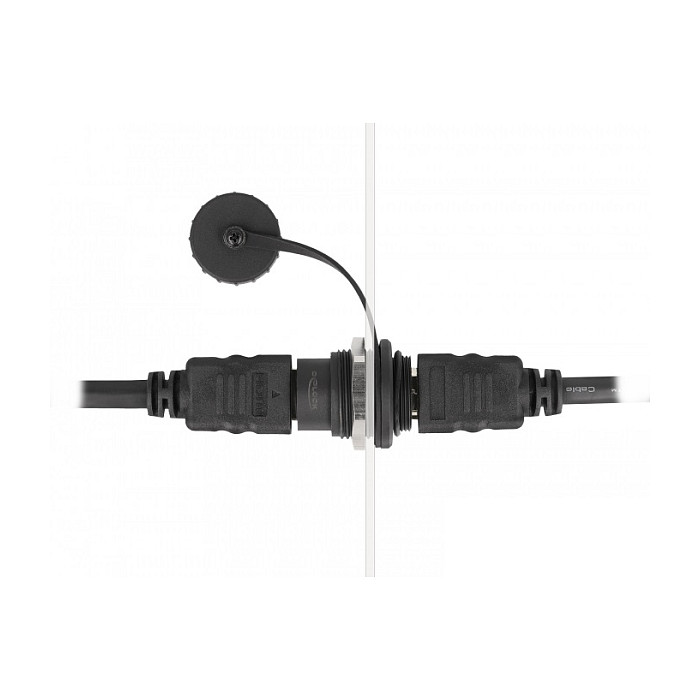 Ugradbena utičnica DELOCK HDMI-A s poklopcem za prašinu (86969)-1