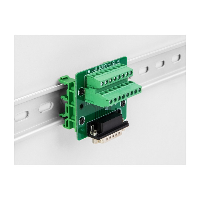 Delock Adapter za DIN šinu D-Sub 15-pinski (Ž) na 16-pinski Terminal Block-3