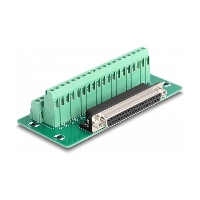 Delock Adapter D-Sub 37-pinski (Ž) na Terminal Block za DIN šinu-0
