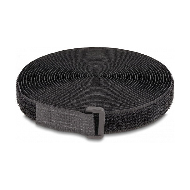 Čičak traka DELOCK na roli s kopčom 3 m x 20 mm crna boja - 19111-0