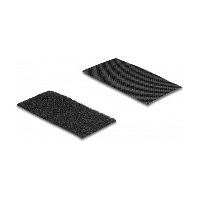 Samoljepljivi čičak jastučići DELOCK 100 x 50 mm (set 10 komada) crna boja