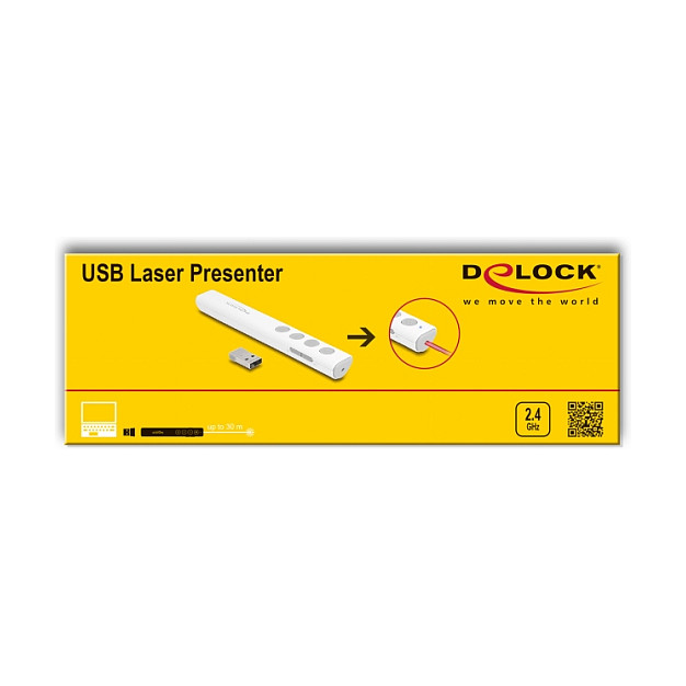 Prezenter DELOCK 64251 USB laserski, bijela boja-5