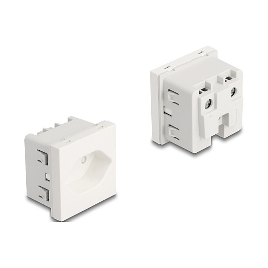 Modul utičnica DELOCK Easy 45 T13 (Švicarska), 45 x 45 mm bijela boja