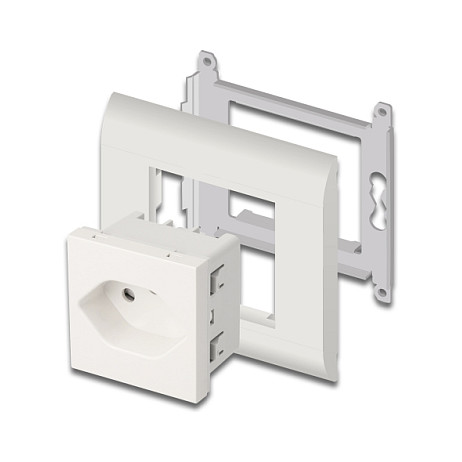 Modul utičnica DELOCK Easy 45 T13 (Švicarska), 45 x 45 mm bijela boja-2