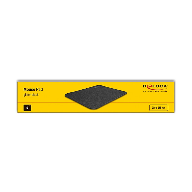 Podloga za miš DELOCK Glitter crna 300 x 245 mm-3
