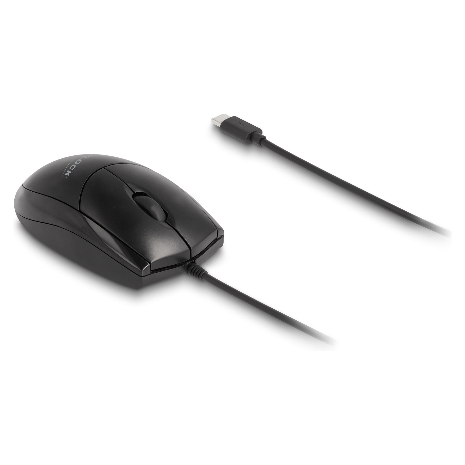 Žičani optički miš DELOCK 12114 (USB-C, tihe tipke)-1