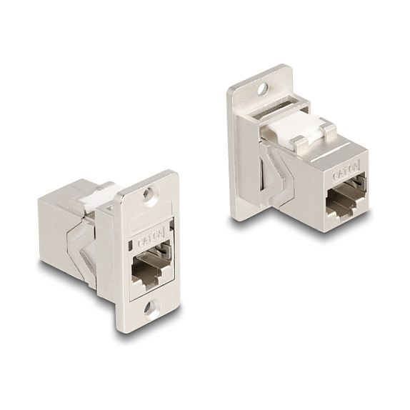 Delock RJ45 Cat.6A Panel Mount Spojnica, metalna, konusna