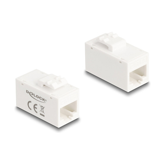 Delock Keystone Modul Spojnica RJ45 (ž) na RJ45 (ž), Cat.6A UTP, Bijeli