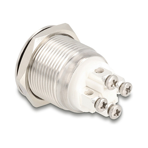 DELOCK ugradbeno tipkalo 19 mm s bijelim LED osvjetljenjem, 20977-1