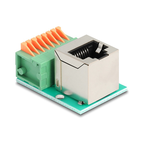Adapter DELOCK RJ45 na 8-pinski terminalni blok 90° Cat.5e - 90653
