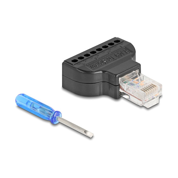 Adapter DELOCK RJ45 na 8-pinski terminalni blok (Cat.5e)